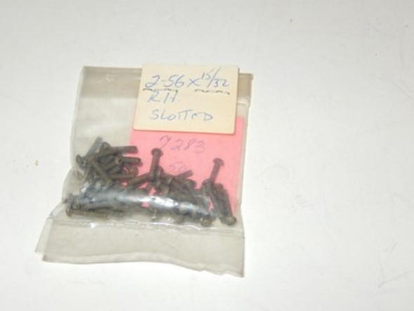 PACKAGE OF APPROX 20 SCREWS - 2-56 X 15/32 - SLOTTED  - W46U|396740632986