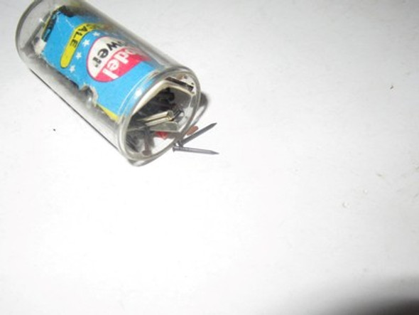 HO TRAINS VINTAGE MODEL POWER BOTTLE OF TRACK NAILS- NEW -SR38|357122548770