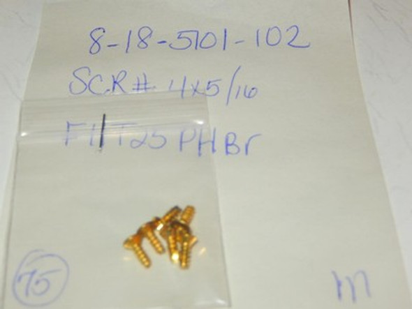 LIONEL PART - 8-18-5101-102  SCREWS- #4X5/16 - 6 PIECES- NEW- W46M|357225527482