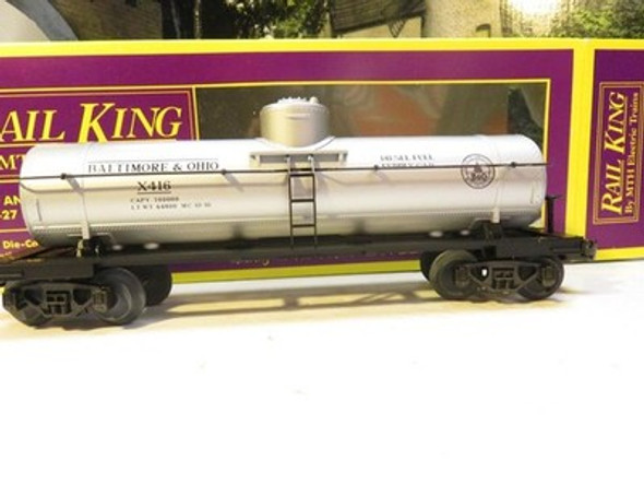 MTH TRAINS - RAILKING 7304 BALTIMORE & OHIO TANK CAR 0/027- NEW- B24|297517825113
