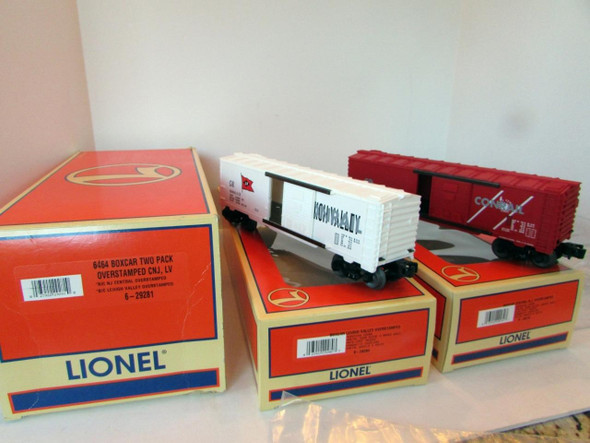 LIONEL - 29281- 6464 BOXCAR 2 PACK OVERSTAMPED- CNJ/LV 0/027- BOXED - LN- A-SH|297130928411