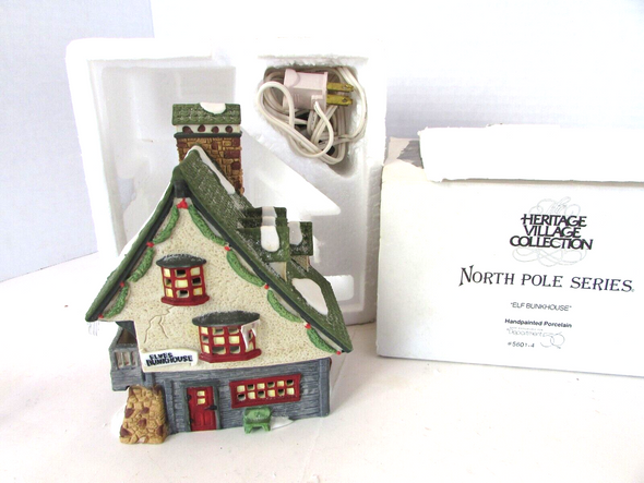 Dept 56 56014-A Elf Bunkhouse Lighted Building North Pole Series   D2|396960399197