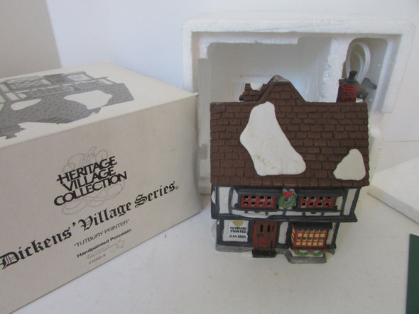 DEPT 56 55689 TUTBURY PRINTER LIGHTED BUILDING W/CORD  D1|396960725507