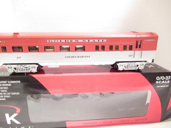 K-LINE TRAINS - 0/027 GOLDEN STATE 'GOLDEN HARVEST' DINING CAR NEW- 027 -B25|396975504777