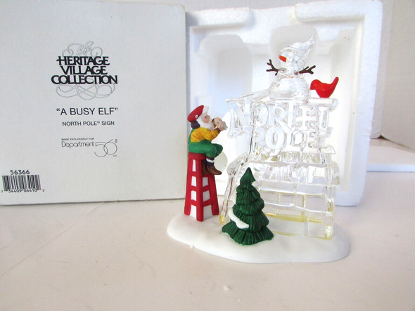 Dept 56 56366 A Busy Elf Figurine Heritage Village D2|396975553159