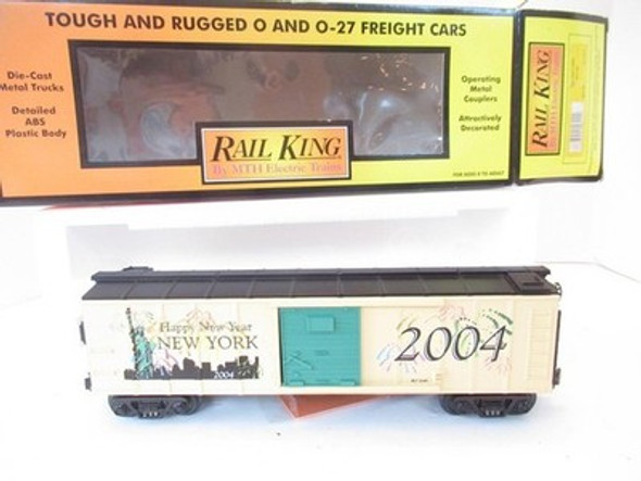 MTH TRAINS 30-74117- 2004 NEW YEAR'S  BOXCAR- NEW YORK - 0/027- LN- D1B|357486542186