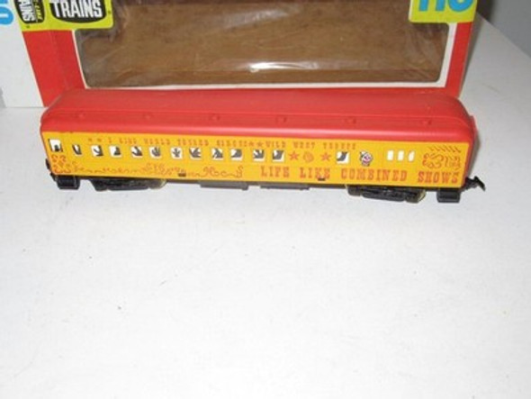 HO TRAINS- VINTAGE LIFE-LIKE WILD WEST CIRCUS COMBINE CAR  NEW - S31|297552312194