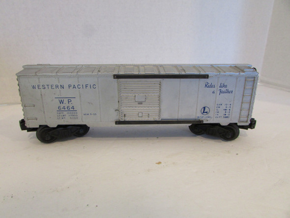 Lionel Western Pacific 6464-1  Boxcar Silver O Scale Boxed W79