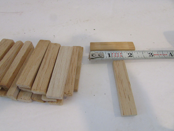 24 pc Wood Load for Flat Cars Accessory Crafts  HO/N  2-1/4L  x 1/4"w   W79