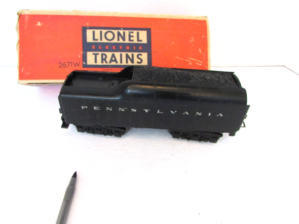Lionel 2671W  Pennsylvania Post War Whistle Tender Serviced Works Orig Box  SH