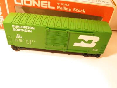 LIONEL MPC 0/027 SCALE 9608 BURLINGTON NORTHERN HI-CUBE BOXCAR- NEW-B2