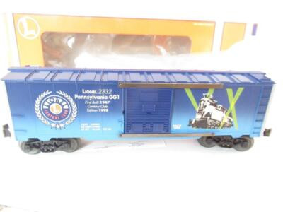 LIONEL LIMITED PROD. 29227 CENTURY CLUB 2332 GG-1 BOXCAR - 0/027- NEW- A-B3