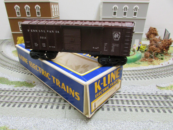 K-Line K- 5111 Pennsylvania RR  Box Car Brown 0/027  1985 Boxed  LN B4