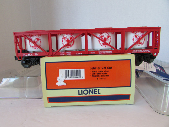 Lionel 19441 H.J.H.X. Lobster Vat Car NIB Lionelville 1998  B17