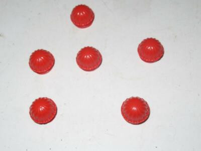 LIONEL PART - RED REPLACEMENT TRANSFORMER CAPS - 6 PIECES  NEW- M3