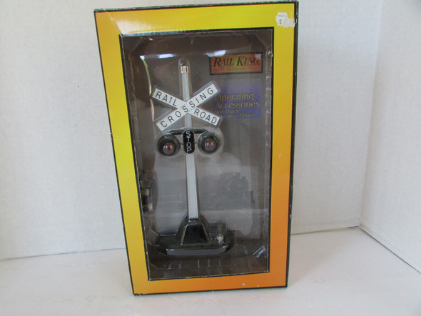 MTH 30-1074 No. 154 Automatic Highway Signal Black Base NIB   SH