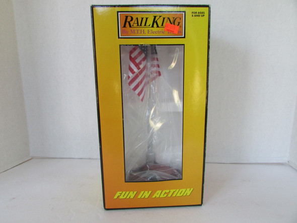 MTH 30-9074 American Flag Pole and Flag  NIB   SH