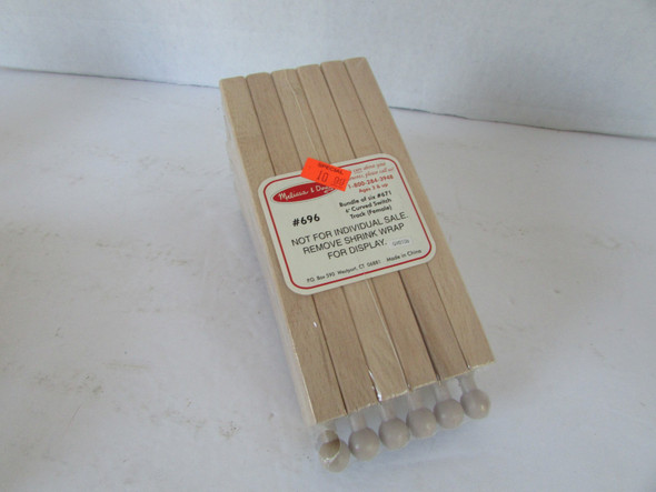 Melissa & Doug #696 Bundle of 6 #671 6" Curved Switch Track Wood Railway New W3