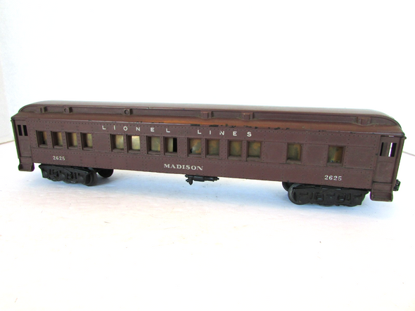 Lionel Lines 2625 Madison Illuminated Passenger Car Fair  B4