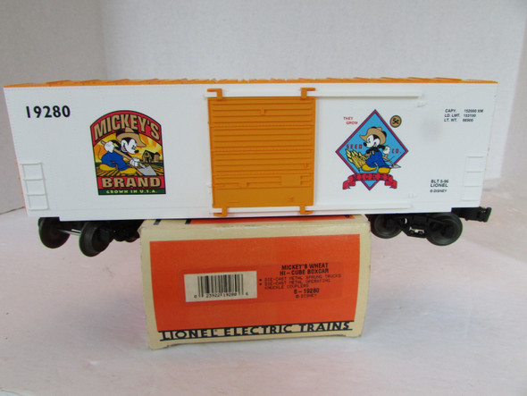 Lionel 19280 Mickey's Wheat Hi-Cube Boxcar NIB    SH