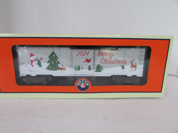 Lionel 2428070   2024 Christmas Boxcar Snowman Silver Opening Doors  NIB SH