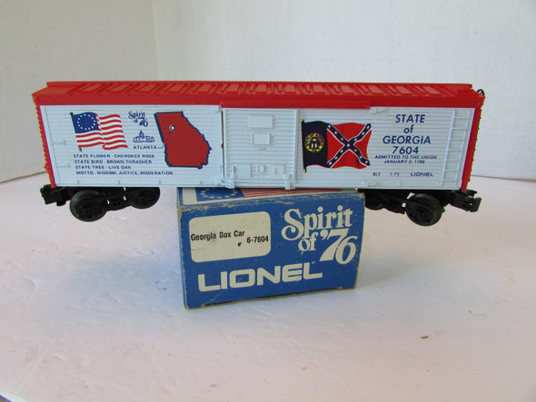 Lionel 7604 State of Georgia Box Car Spirit of '76 Commemorative Series  MIB SH