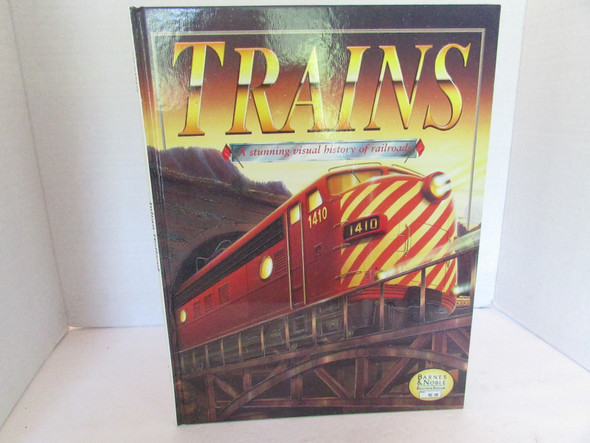 Trains Visual History of Railroads Large Coffee Table Book 40 pages  W5