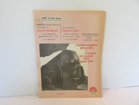 Train World & Train Land NY Mail Order Train Catalog 1981 Vol. 7  Pics Vtg  W7b