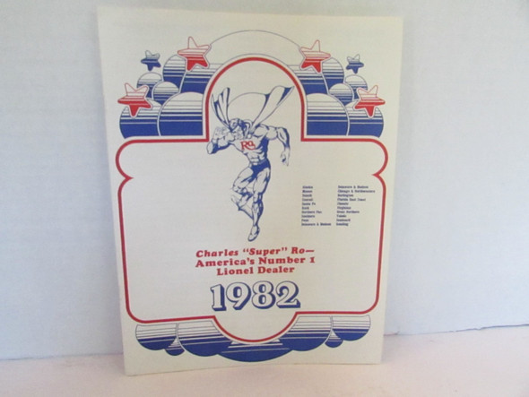 Charles "Super" Ro Lionel Dealer Catalog 1982 W7b