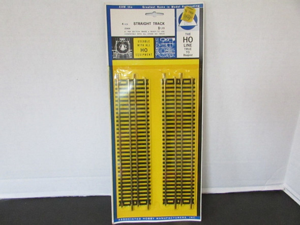 AHM 25404 4 pcs Straight Track HO Scale 9" Section Brass  New Sealed  S31B