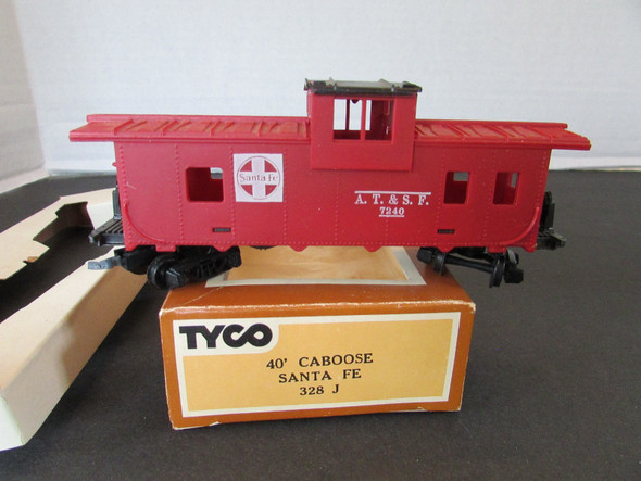 Tyco HO 328J AT & SF Red Caboose#7240  Boxed  S31O