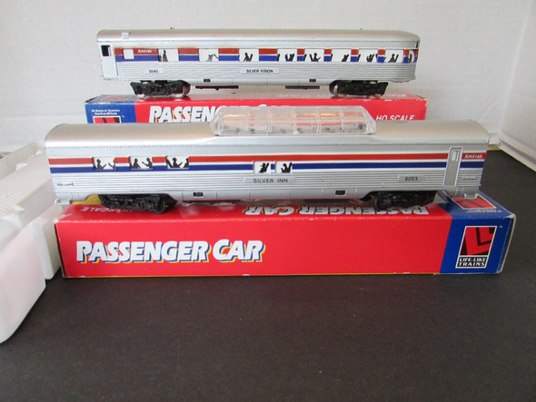 Life Like 9545 & 8053 Amtrak Passenger Cars  HO Scale  Boxed  S31O