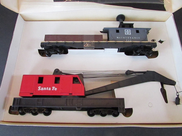 Tyco 932-800 Operating Crane Car w/Boom Tender  HO Scale VG Boxed  S31O