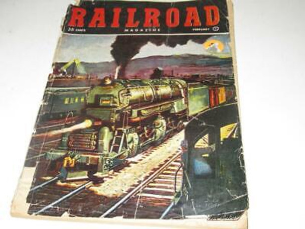 VINTAGE RAILROAD MAGAZINE- FEBRUARY 1951- FAIR- W4 VINTAGE RAILROAD MAGAZINE- FEBRUARY 1951- FAIR- W4