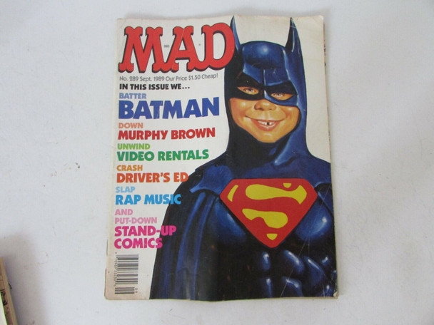 MAD MAGAZINE #289 SEPTEMBER ISSUE 1989 BATMAN STAIN ON COVER W5