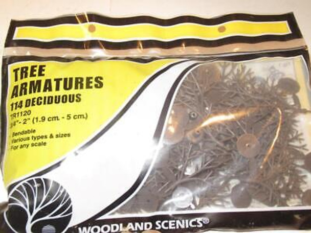 WOODLAND SCENICS- TR1120 - TREE ARMATURES- DECIDUOUS 3/4 - 2" NEW- H1 WOODLAND SCENICS- TR1120 - TREE ARMATURES- DECIDUOUS 3/4 - 2" NEW- H1