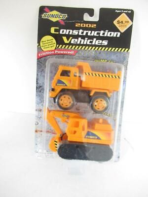 VINTAGE SUNOCO 2002 CONSTRUCTION VEHICLES (2)- FRICTION POWERED-NEW - SH