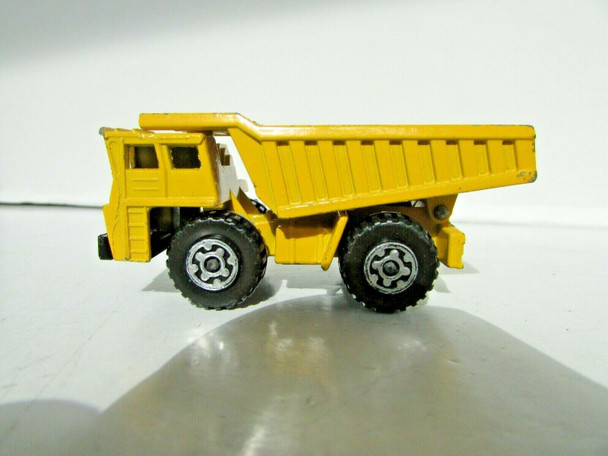 MATCHBOX SUPERFAST 1976 FAUN DRUMP TRUCK NO. 58 YELLOW LESNEY ENGLAND 1/64  H2