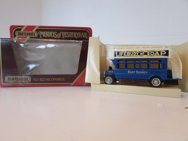 Matchbox Y23 1922 AEC Omnibus Diecast East Surrey Lifebuoy Boxed LotD