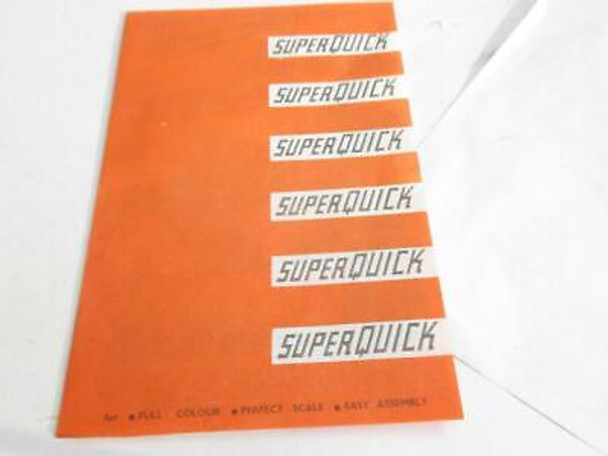HO VINTAGE SUPERQUICK MODELS- FOLD OUT BROCHURE- EXC.- M55