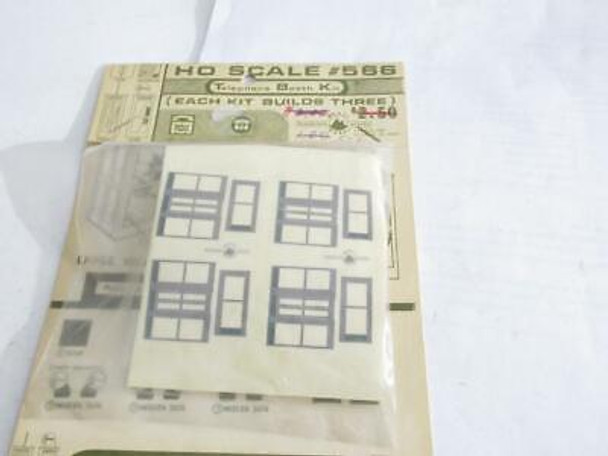 HO VINTAGE MODEL WORKS TELEPHONE BOOTH KIT CARDBOARD CUTOUT- NEW- M55