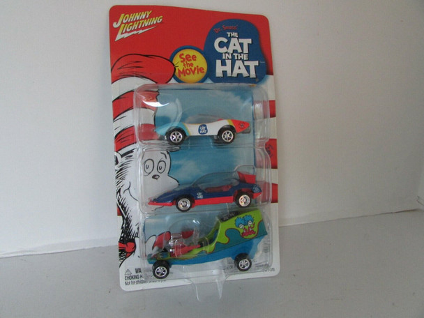 JOHNNY LIGHTNING 595-03 CAT IN THE HAT SET OF 3 PACK DIECAST CARS 2003 NEW  LotD JOHNNY LIGHTNING 595-03 CAT IN THE HAT SET OF 3 PACK DIECAST CARS 2003 NEW  LotD