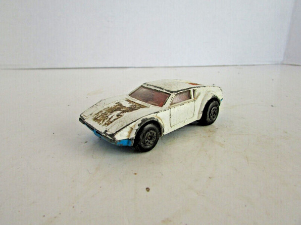 MATTEL 1975 MATCHBOX DIECAST #8 DE TOMAS PANTERA CAR WHITE LESNEY 1/64  H2