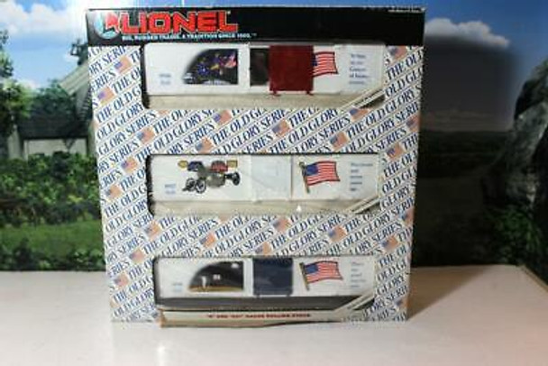 LIONEL - MPC - 19599 OLD GLORY 3 CAR REEFER SET - 0/027 - NEW- HB1