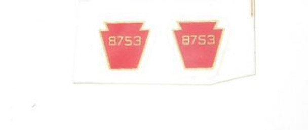 LIONEL 8753-10- PENNSYLVANIA GG-1 NOSE DECAL '8753'- (2) - NEW - SR46