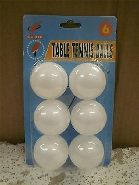 NEW TOY CLOSEOUTS- EACH- MIX & MATCH- PACK OF 6 TABLE TENNIS BALLS- L86