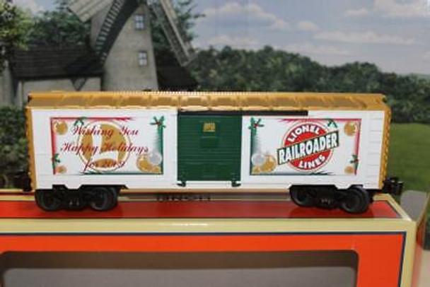 LIONEL CHRISTMAS - 25073- 2009 LIONEL RR CLUB CHRISTMAS CAR- 0/027- NEW SH
