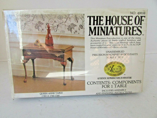 HOUSE OF MINIATURES 40038 QUEEN ANNE TABLE NEW  AMER. HERITAGE DOLLHOUSE L165
