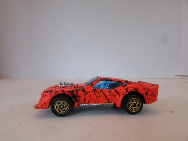 MATCHBOX IMSA MUSTANG NEON ORANGE PAINT BLUE TINTED WINDOWS 1983   H2