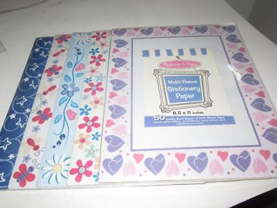 MELISSA & DOUG - MULTI-THEME STATIONARY PAPER- 50 SHEETS- NEW --B18